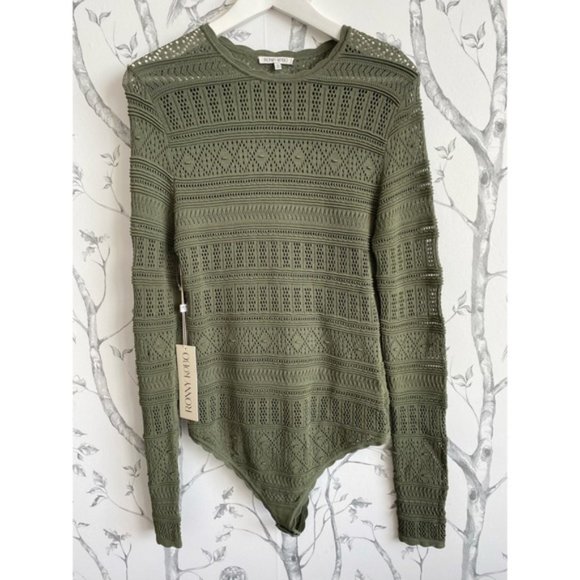 RONNY KOBO Chani Bodysuit in Olive SIZE Large - Picture 5 of 7